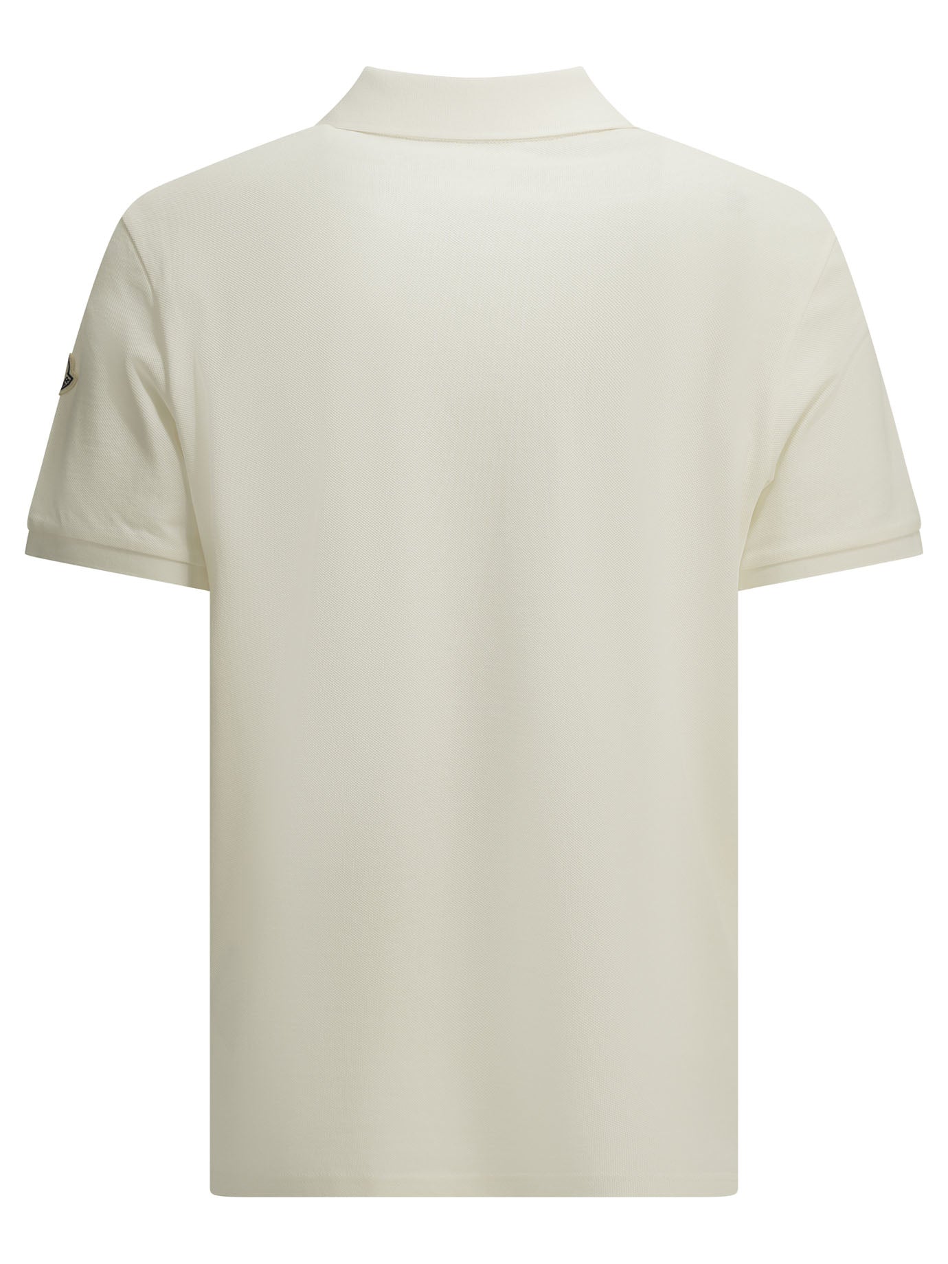 Moncler Button-down polo shirt with logo - White