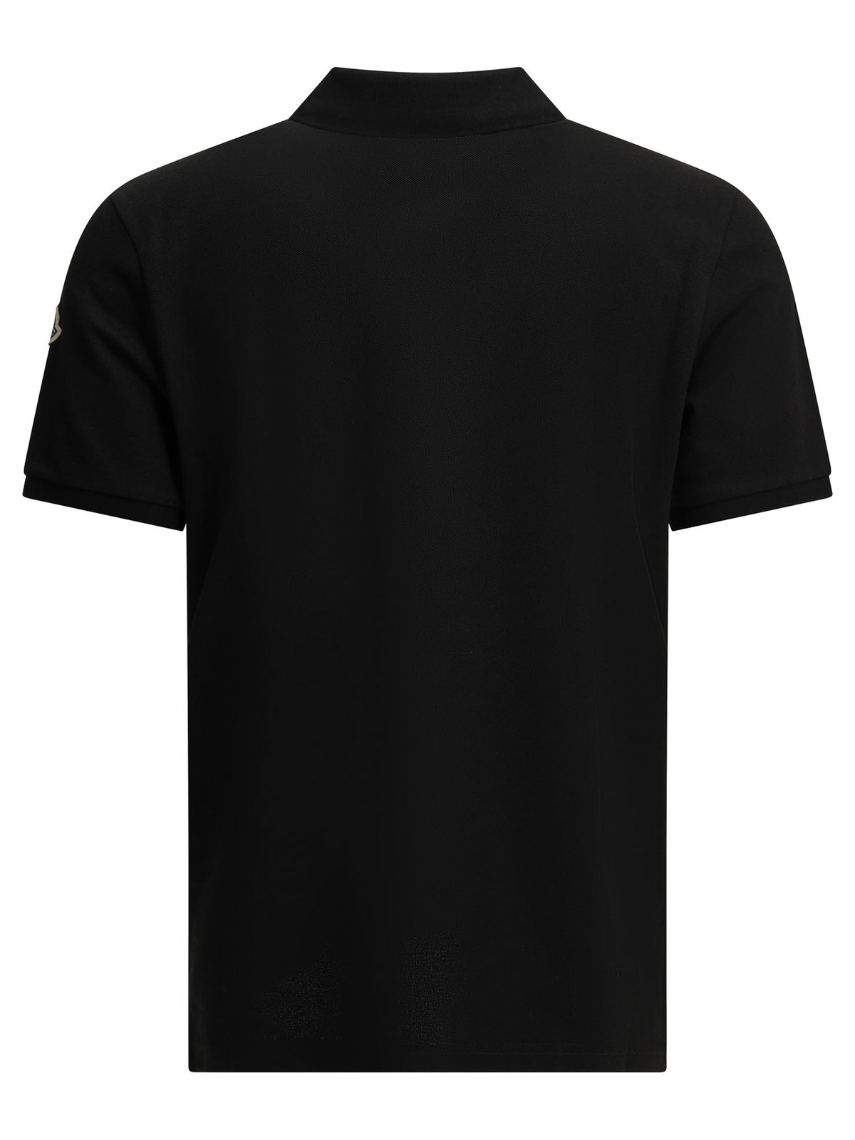 Moncler Button-down polo shirt with logo - Black