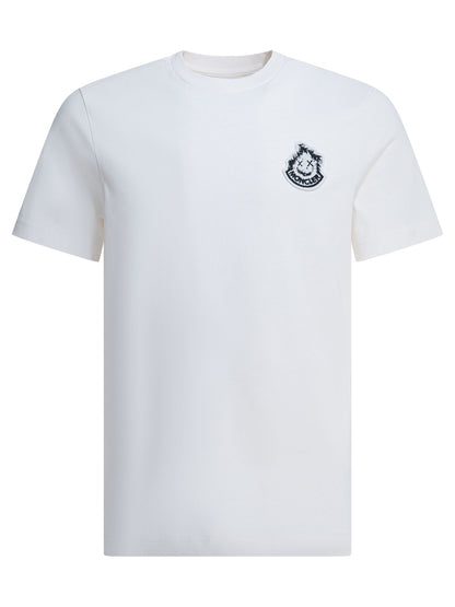 Moncler Crewneck T-shirt with logo - White