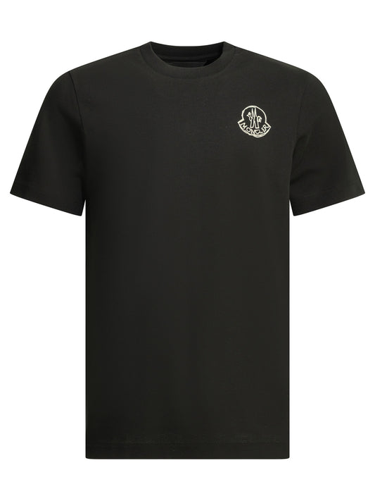 Moncler Crewneck T-shirt with logo - Black
