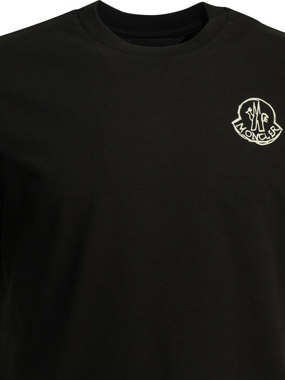 Moncler Crewneck T-shirt with logo - Black