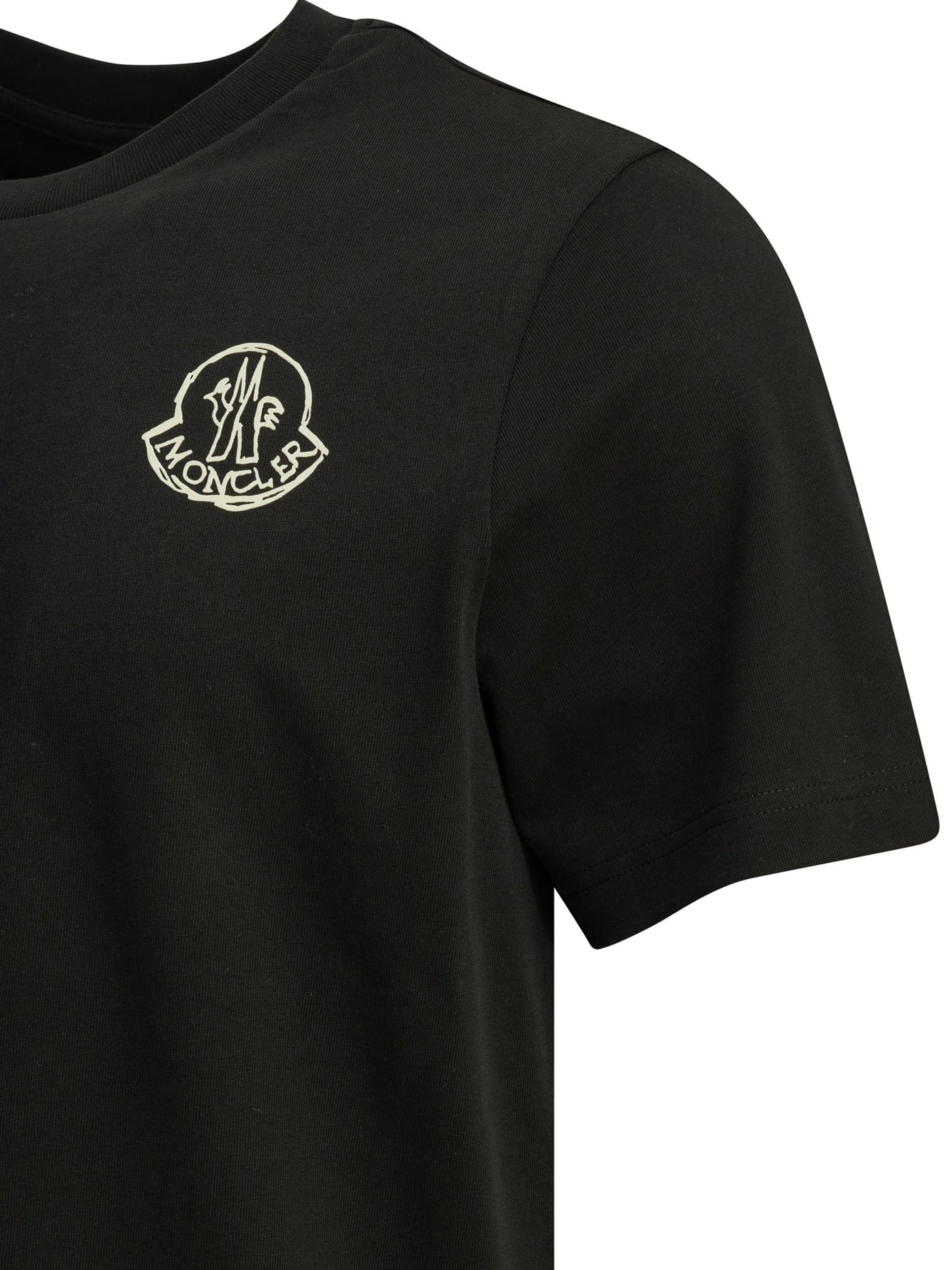 Moncler Crewneck T-shirt with logo - Black