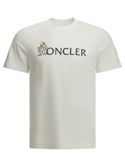 Moncler Crewneck T-shirt with logo - White