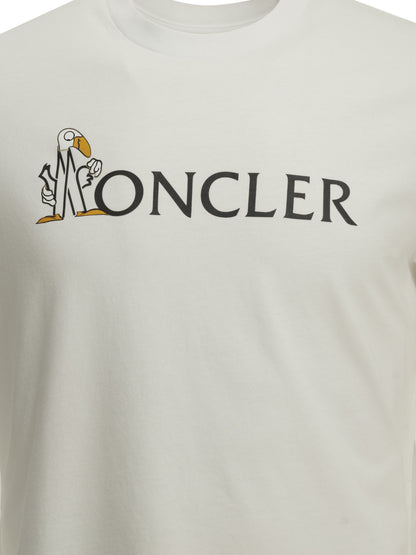 Moncler Crewneck T-shirt with logo - White