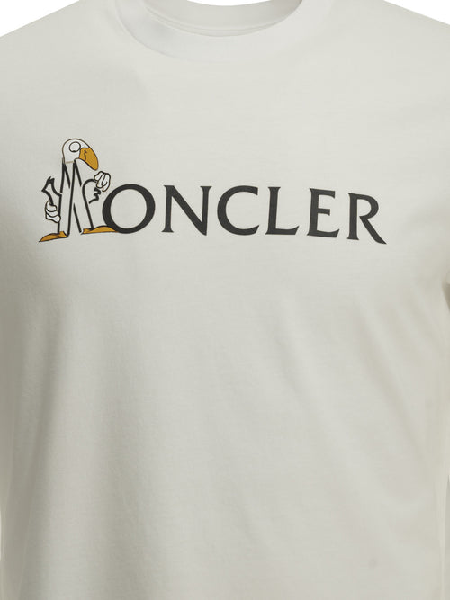 Moncler Crewneck T-shirt with logo - White