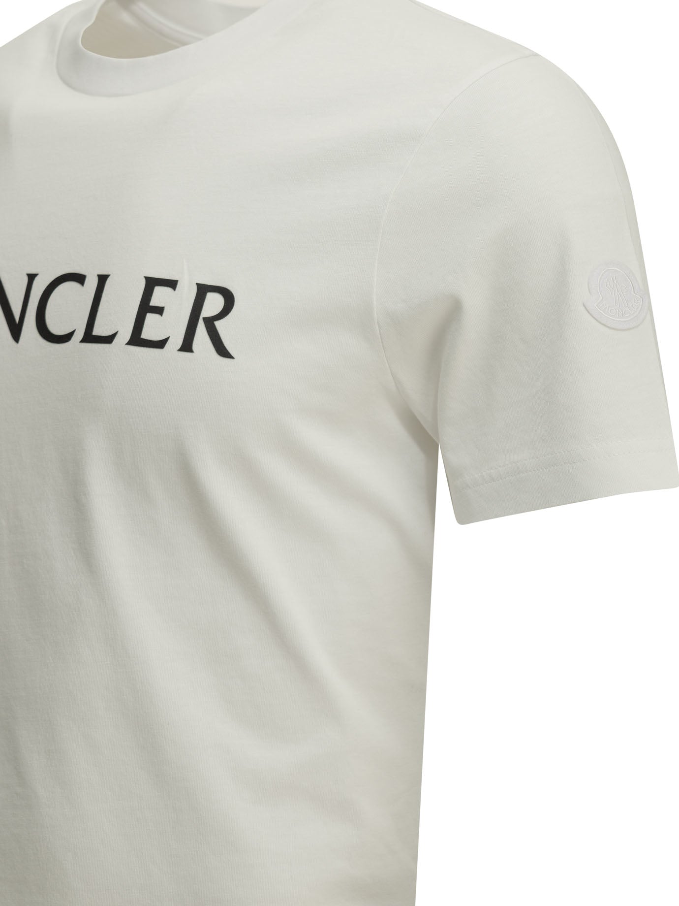 Moncler Crewneck T-shirt with logo - White