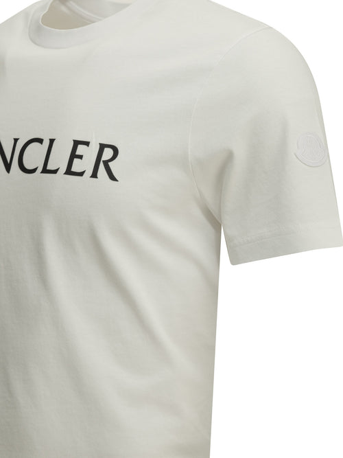 Moncler Crewneck T-shirt with logo - White