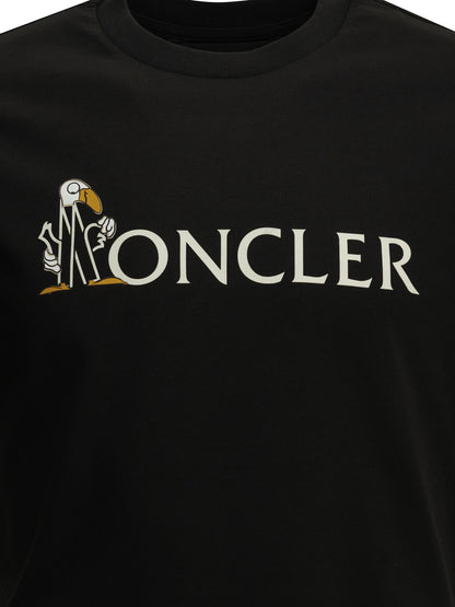 Moncler Crewneck T-shirt with logo - Black