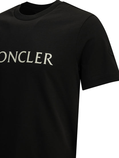 Moncler Crewneck T-shirt with logo - Black