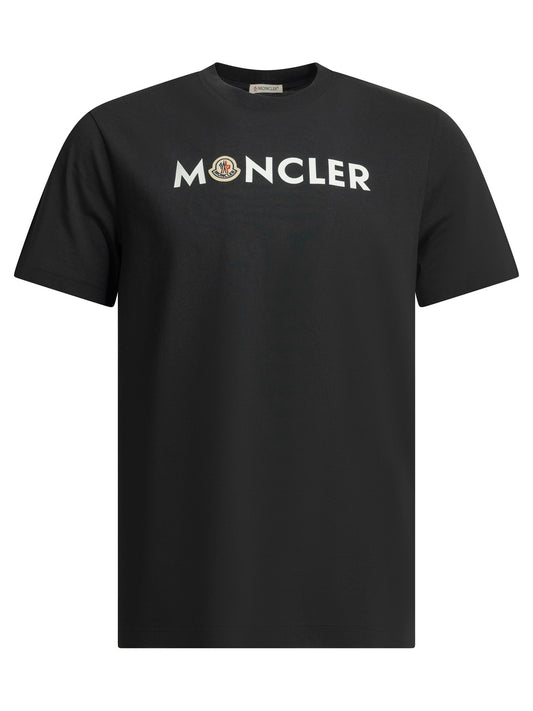 Moncler Crewneck T-shirt with logo - Blue