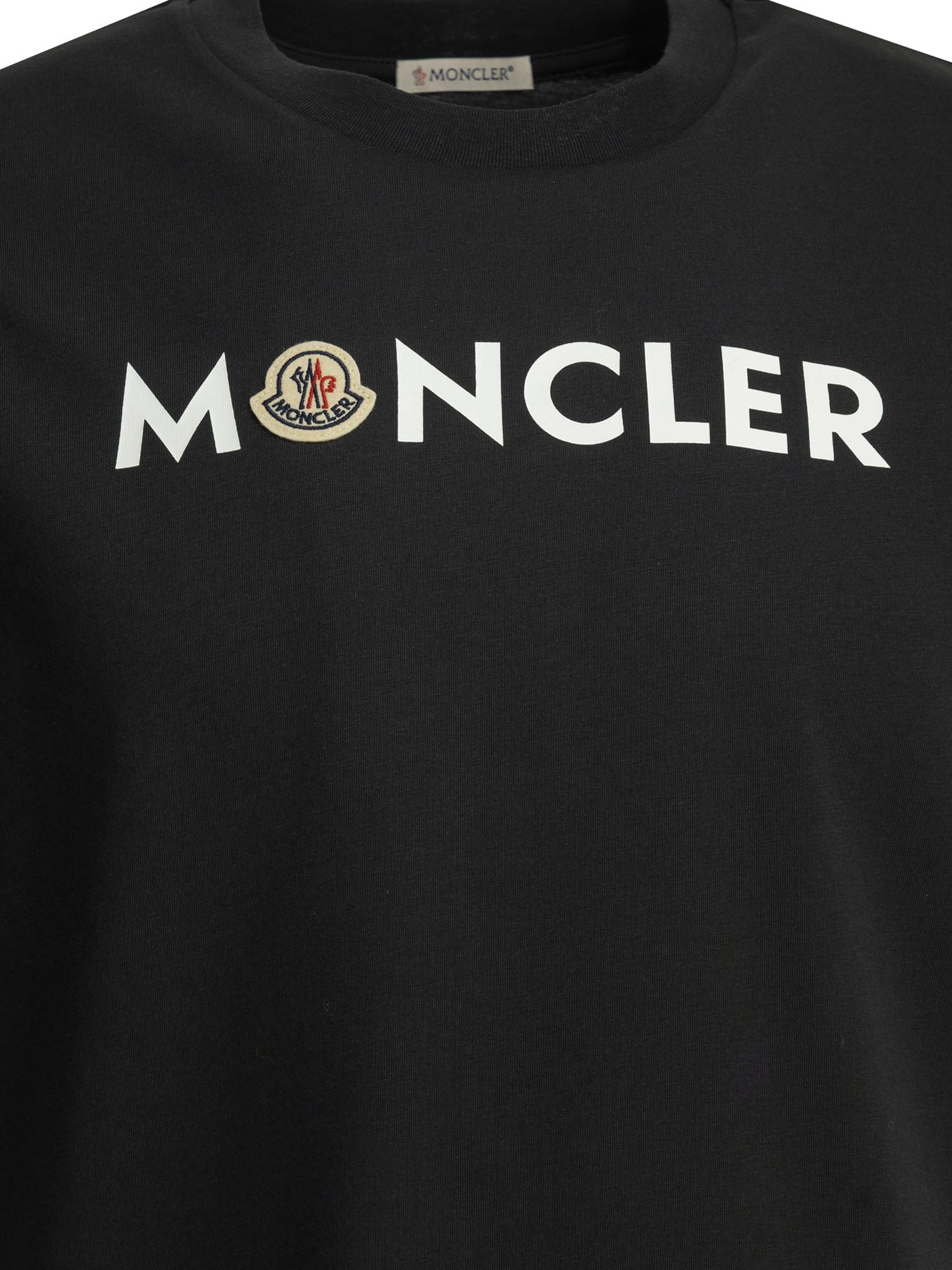 Moncler Crewneck T-shirt with logo - Blue