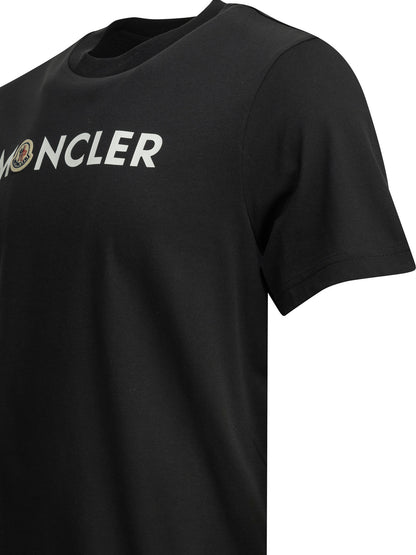 Moncler Crewneck T-shirt with logo - Blue