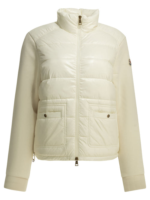 Moncler Quilted Zip-Up Sweatshirt - White