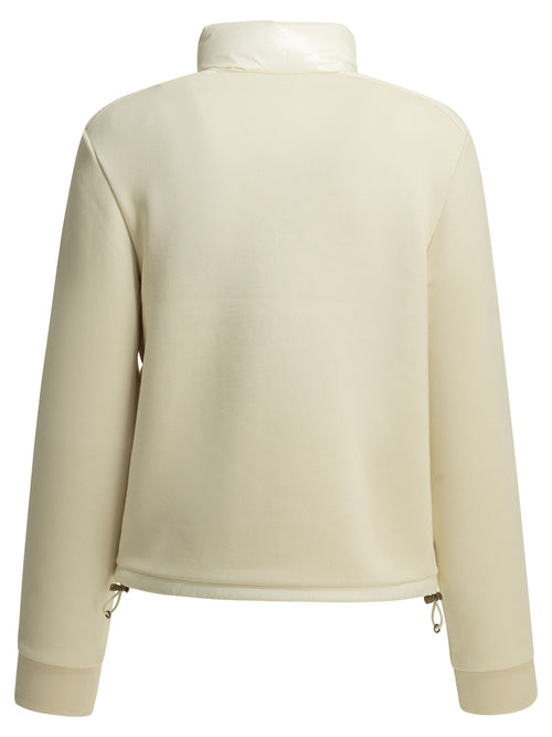Moncler Quilted Zip-Up Sweatshirt - White