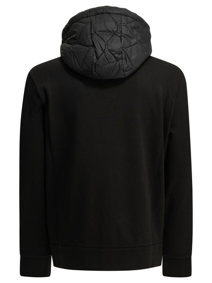 Moncler Quilted Zip-Up Sweatshirt - Black