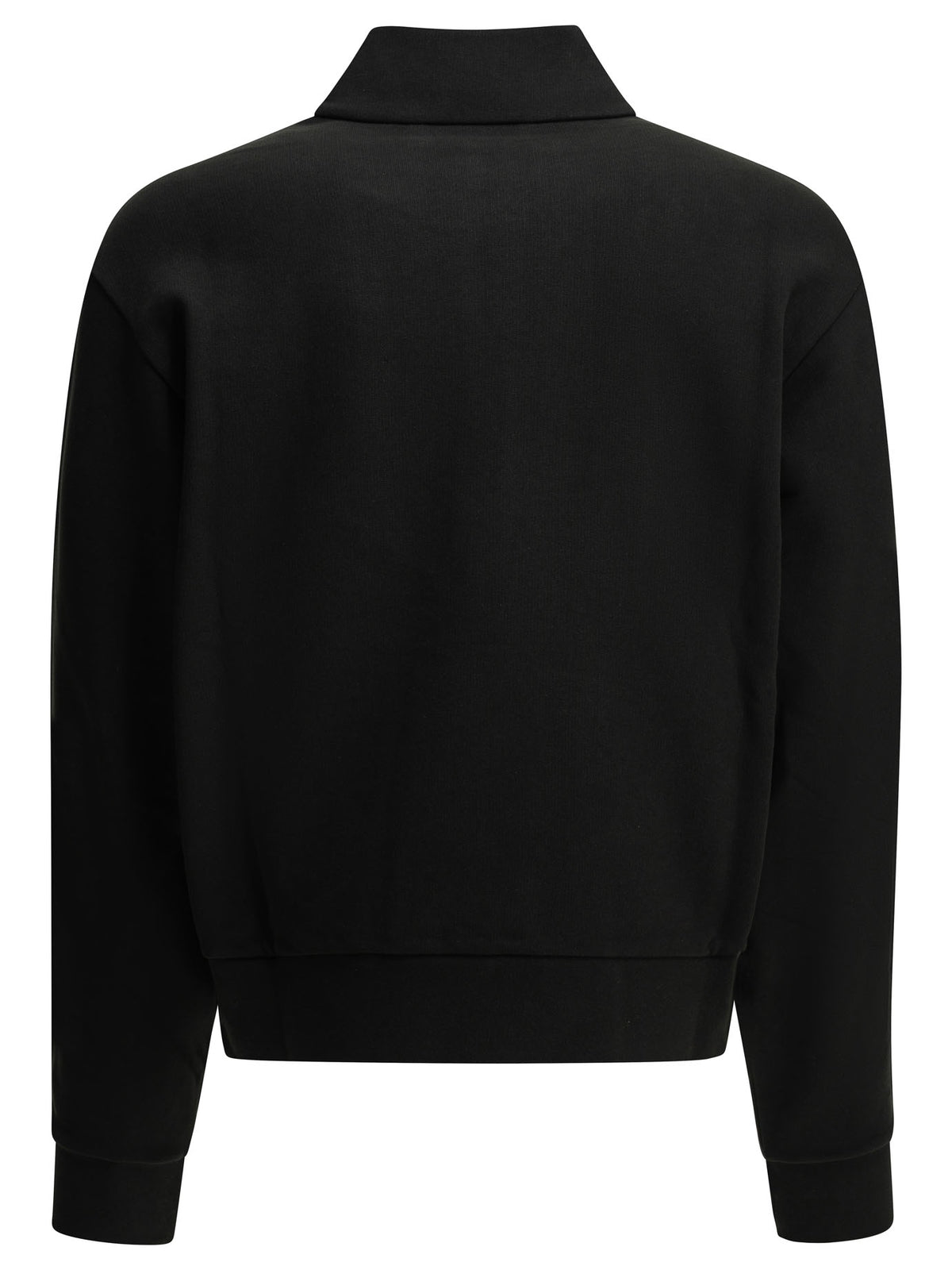 Moncler Half-Zip Sweatshirt with Logo - Black