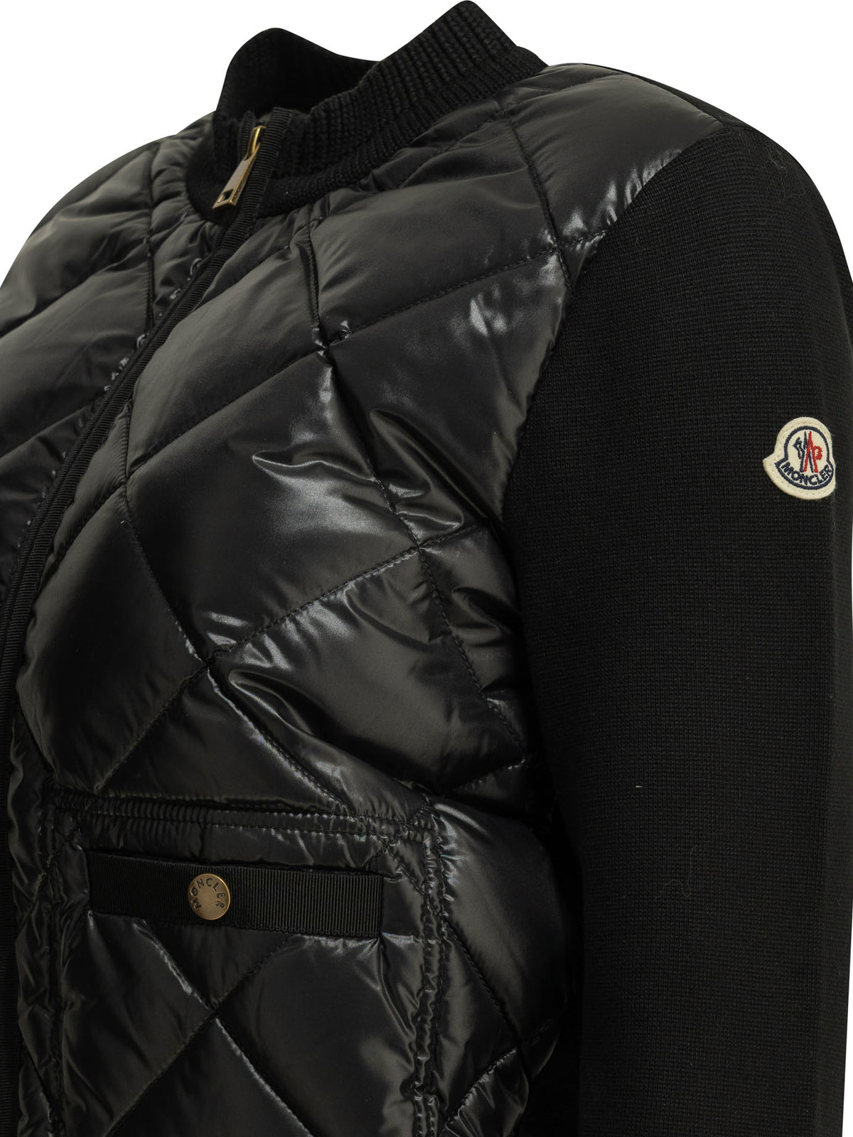 Moncler "Tricot" Zip-Up Cardigan - Black
