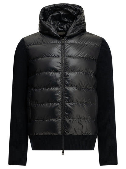 Moncler Padded wool cardigan - Blue
