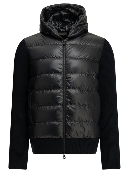 Moncler Padded wool cardigan - Blue