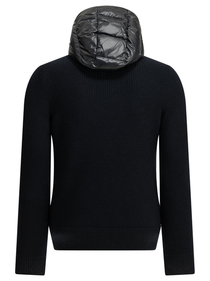 Moncler Padded wool cardigan - Blue