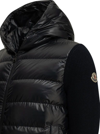 Moncler Padded wool cardigan - Blue
