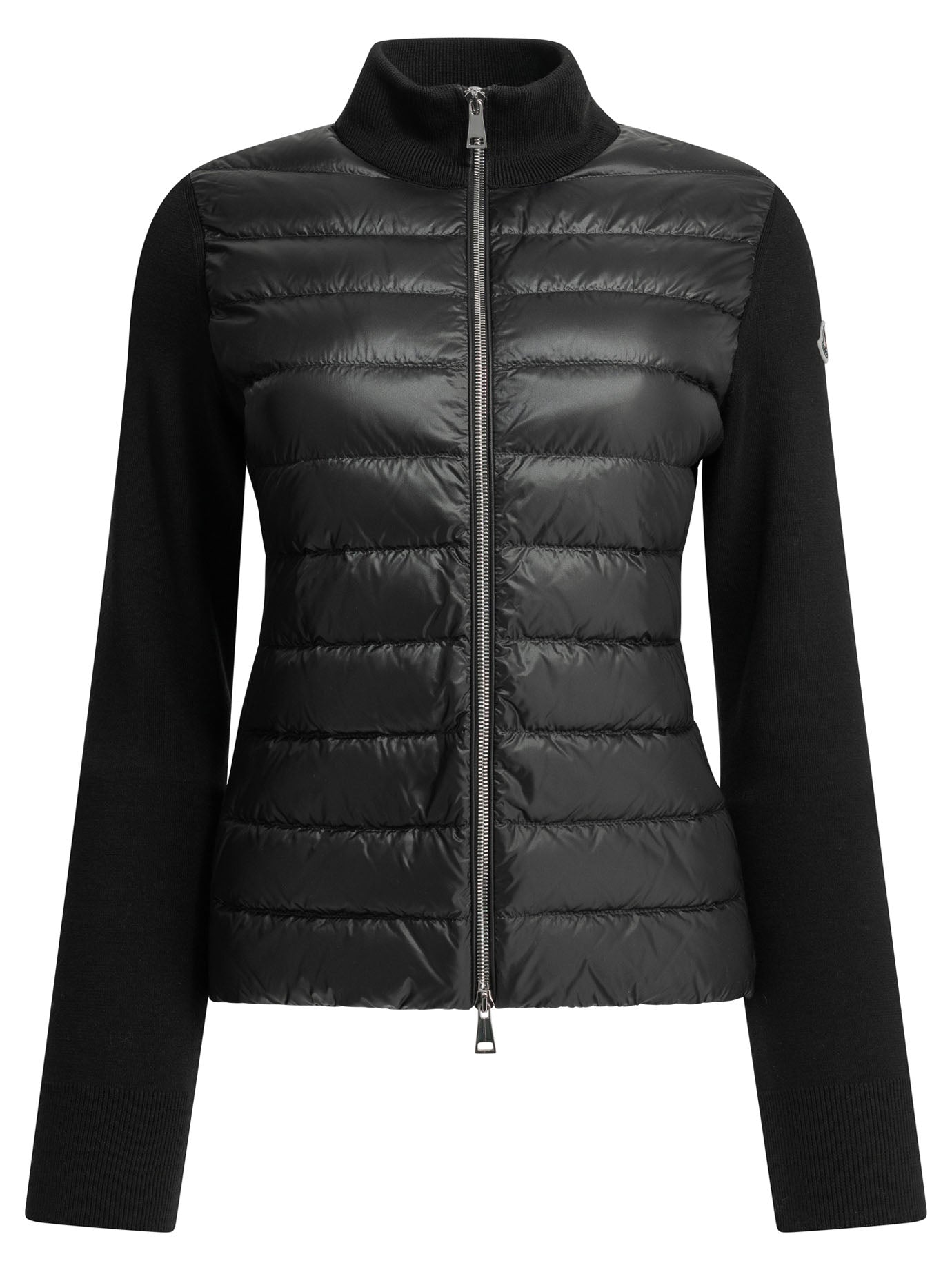 Moncler Padded wool cardigan - Black