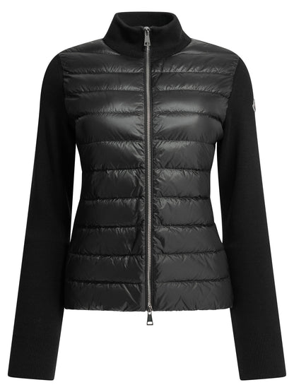 Moncler Padded wool cardigan - Black