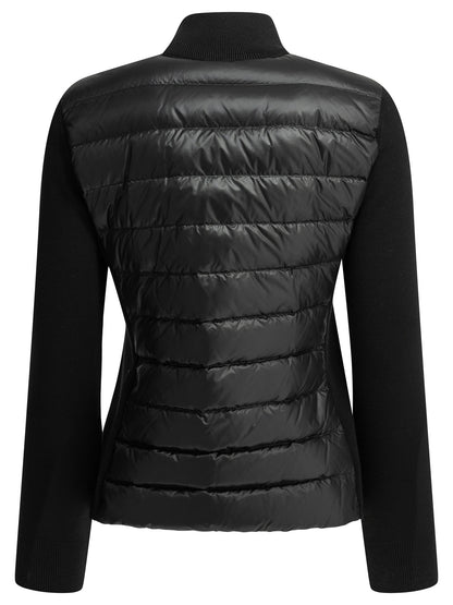 Moncler Padded wool cardigan - Black