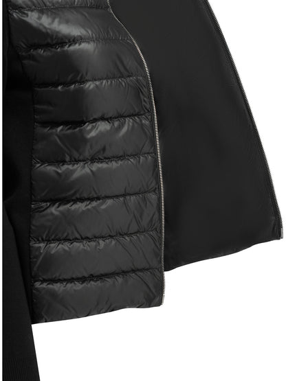 Moncler Padded wool cardigan - Black