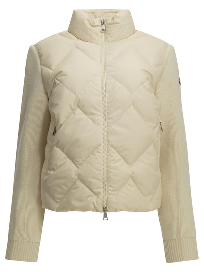 Moncler Padded wool cardigan - White