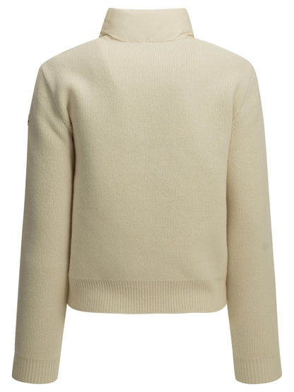 Moncler Padded wool cardigan - White