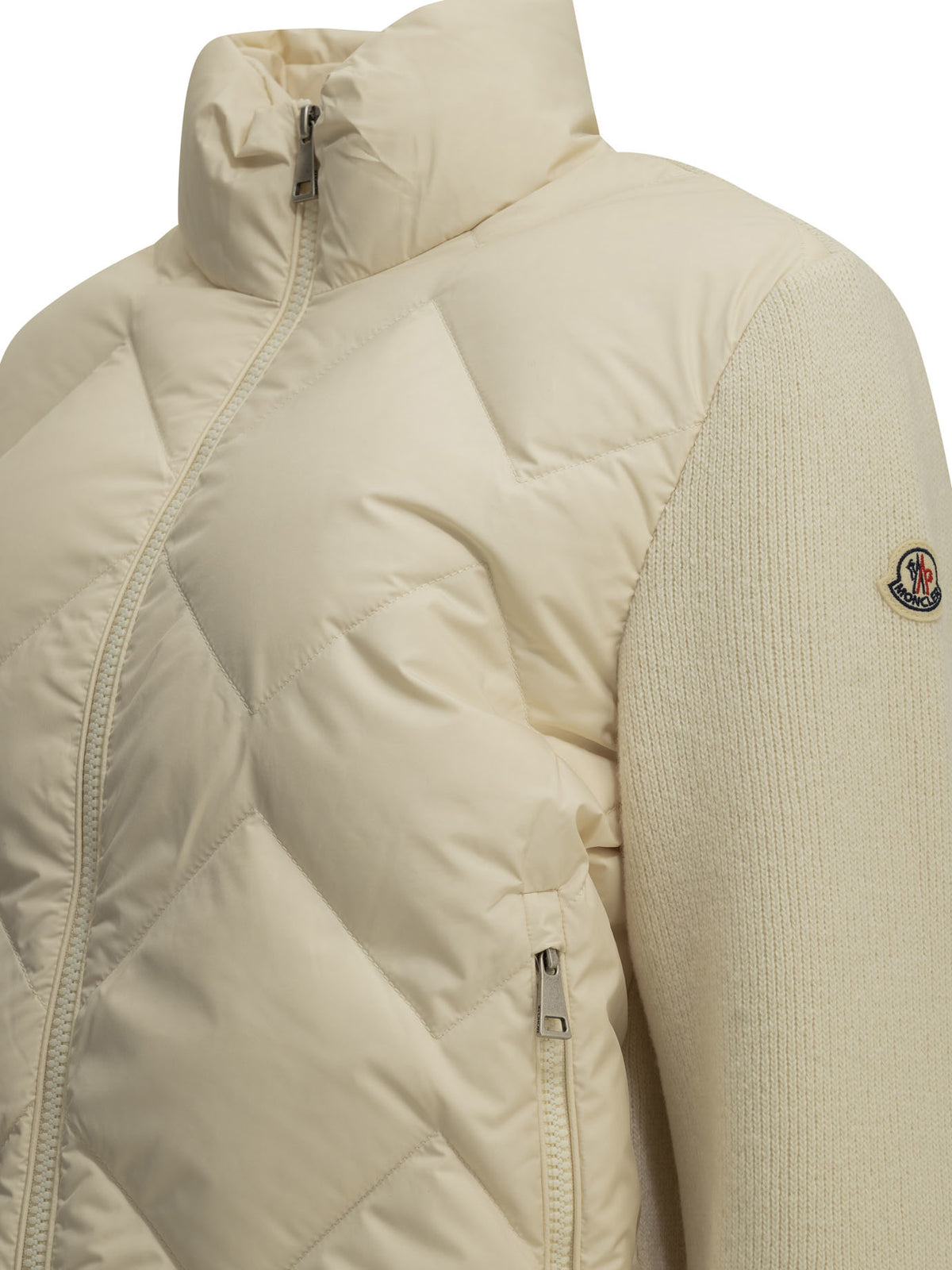 Moncler Padded wool cardigan - White