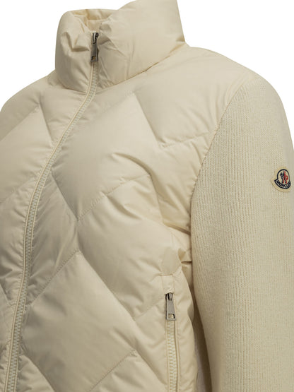 Moncler Padded wool cardigan - White