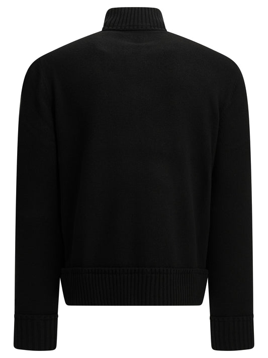 Moncler Padded wool cardigan - Black