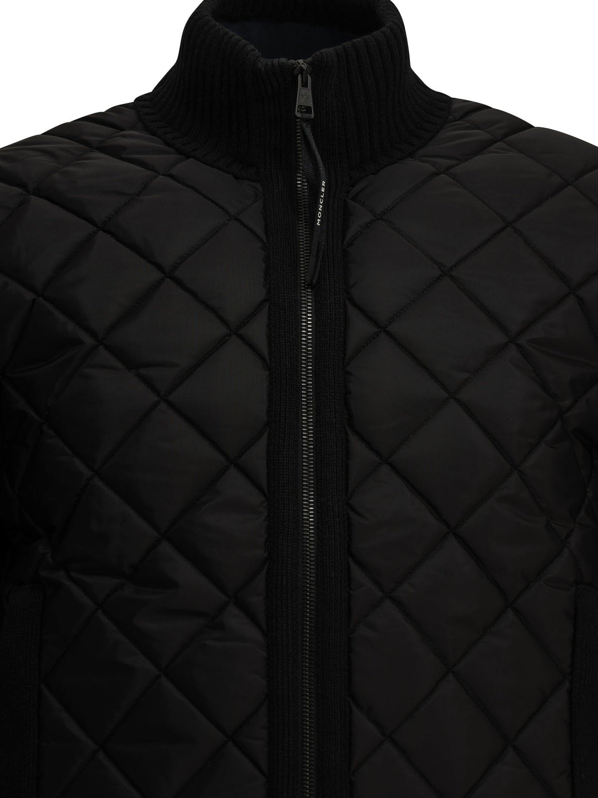 Moncler Padded wool cardigan - Black