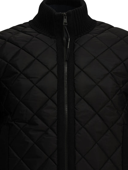 Moncler Padded wool cardigan - Black