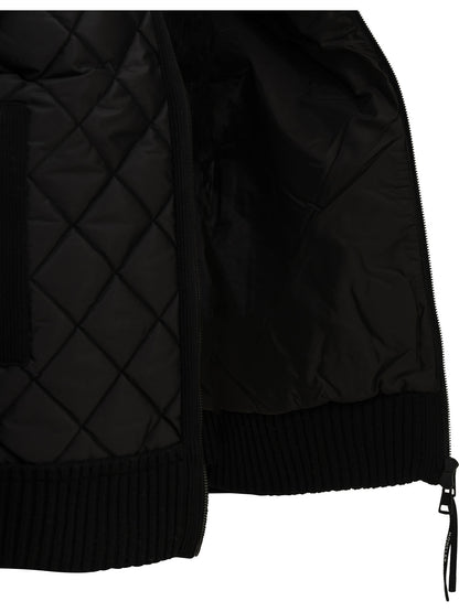 Moncler Padded wool cardigan - Black