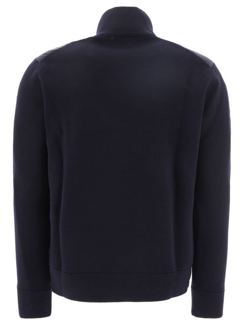 Moncler Padded cardigan made of a wool blend - Blue