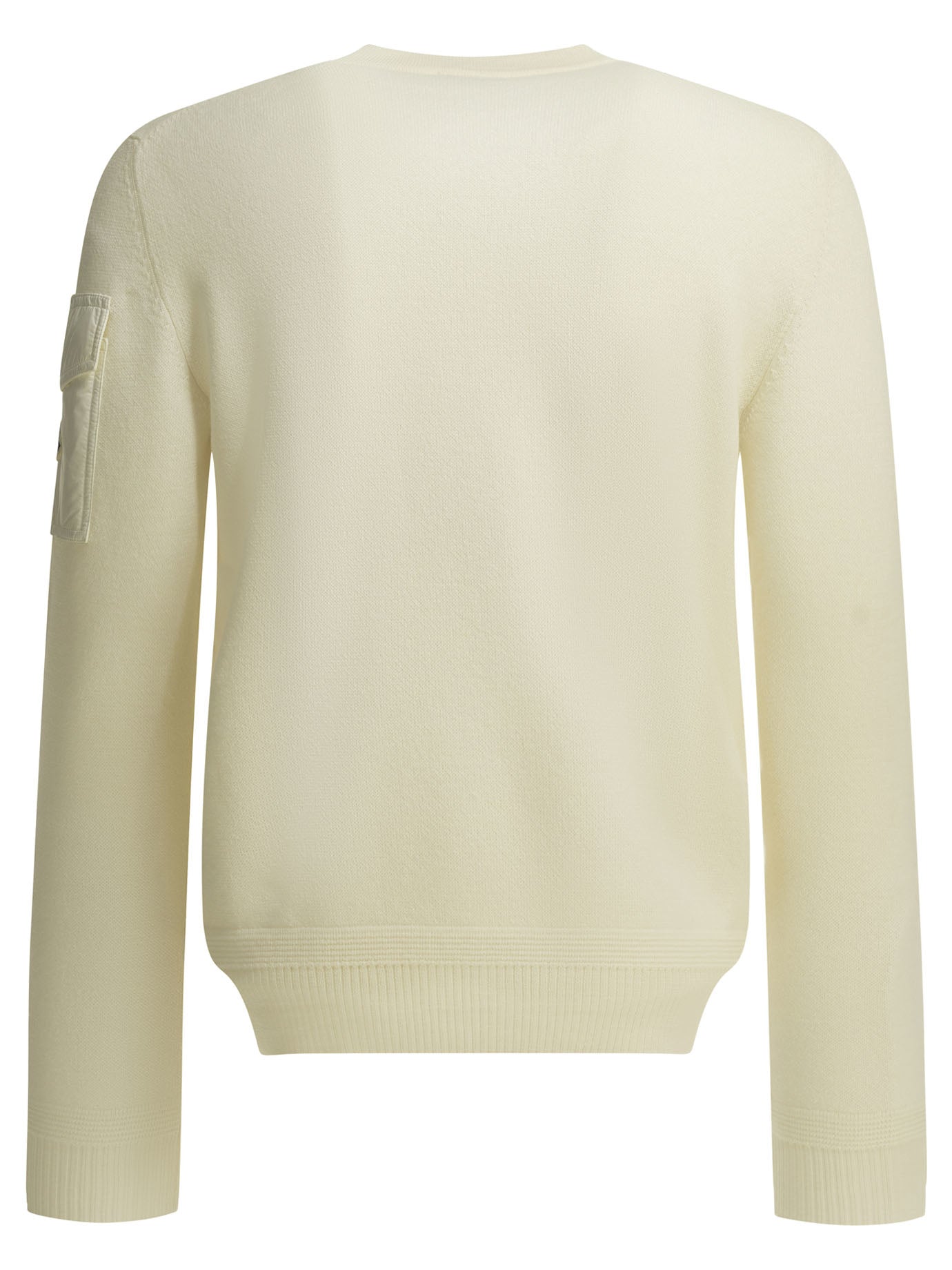 Moncler Crew-neck sweater with logo - White