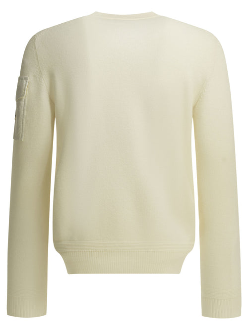 Moncler Crew-neck sweater with logo - White