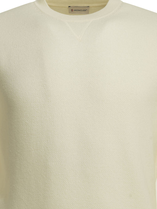 Moncler Crew-neck sweater with logo - White