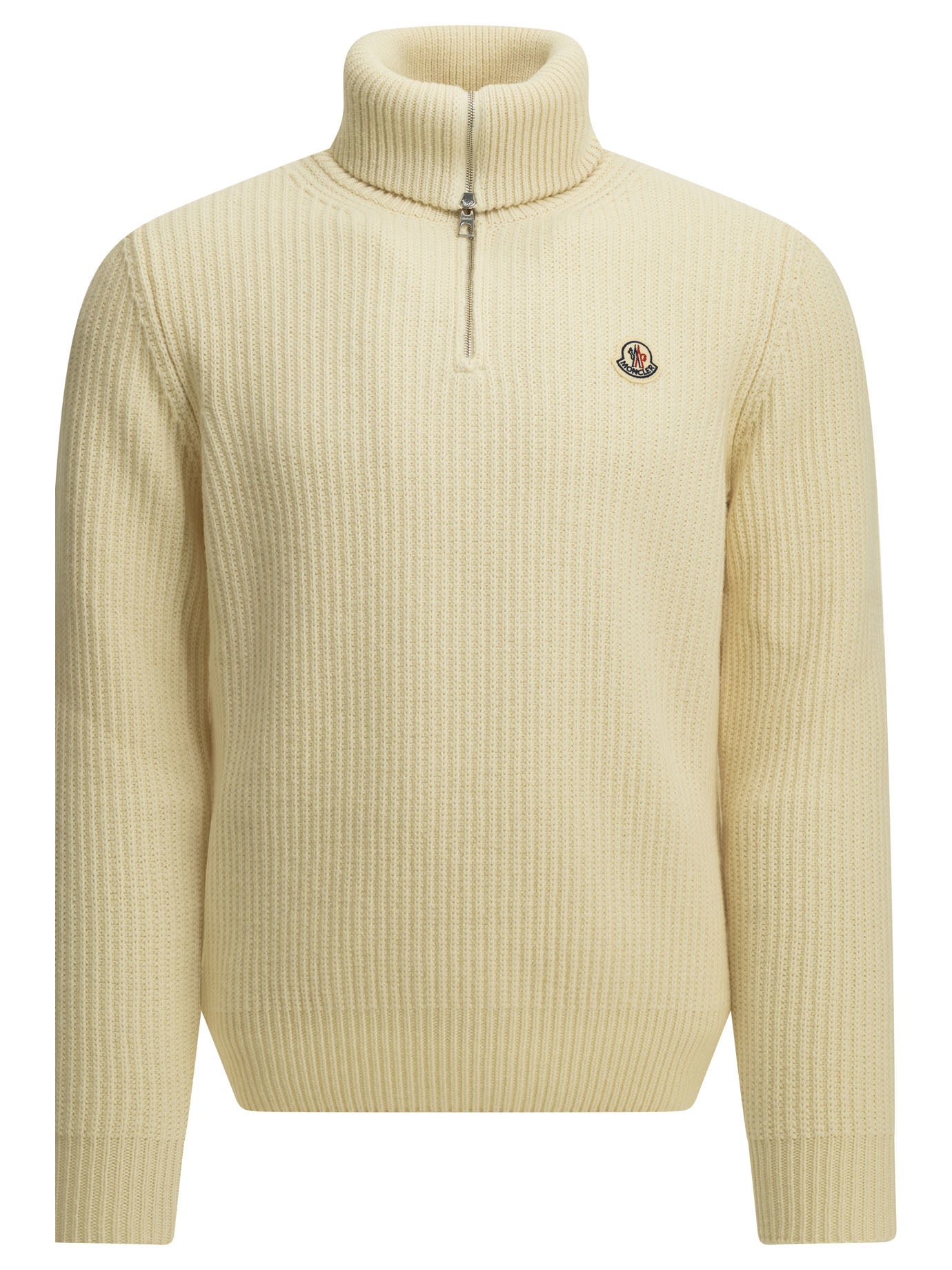 Moncler "Ciclista Tricot" Half-Sleeve Sweater - White