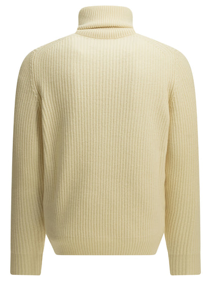 Moncler "Ciclista Tricot" Half-Sleeve Sweater - White