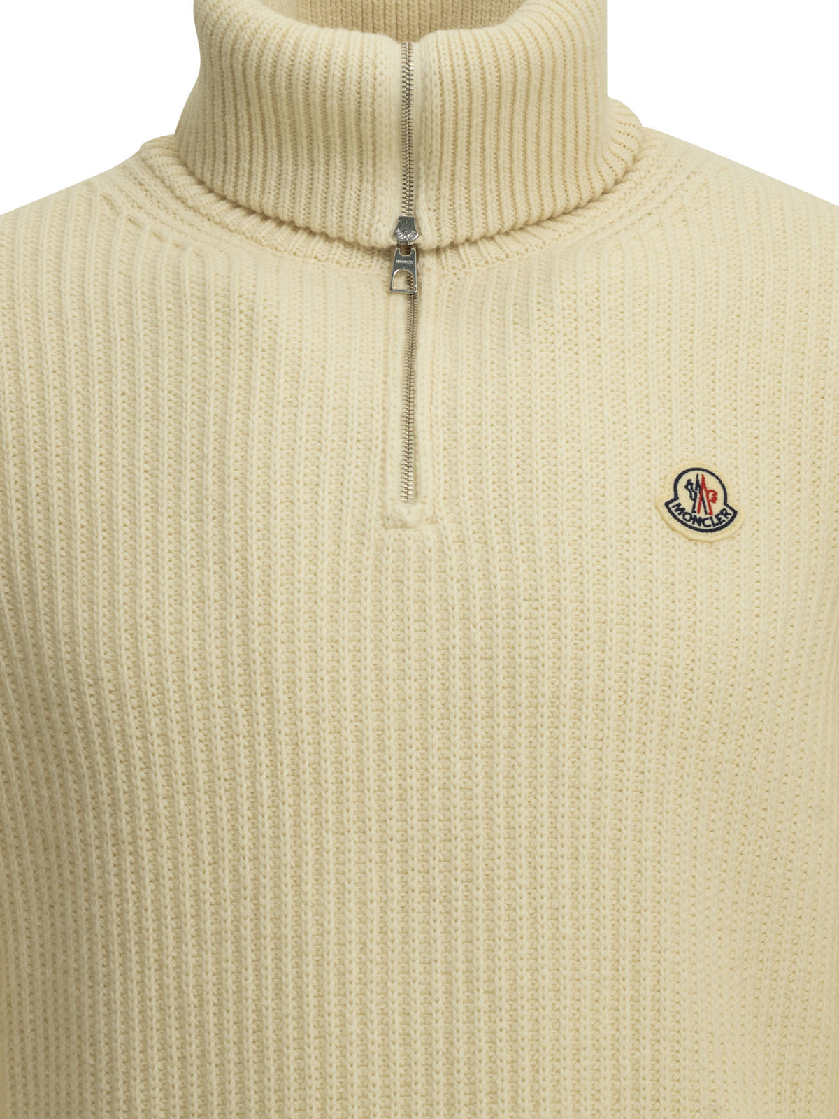 Moncler "Ciclista Tricot" Half-Sleeve Sweater - White