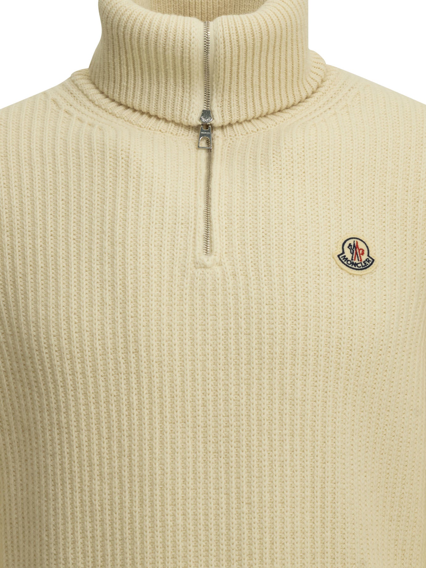 Moncler "Ciclista Tricot" Half-Sleeve Sweater - White