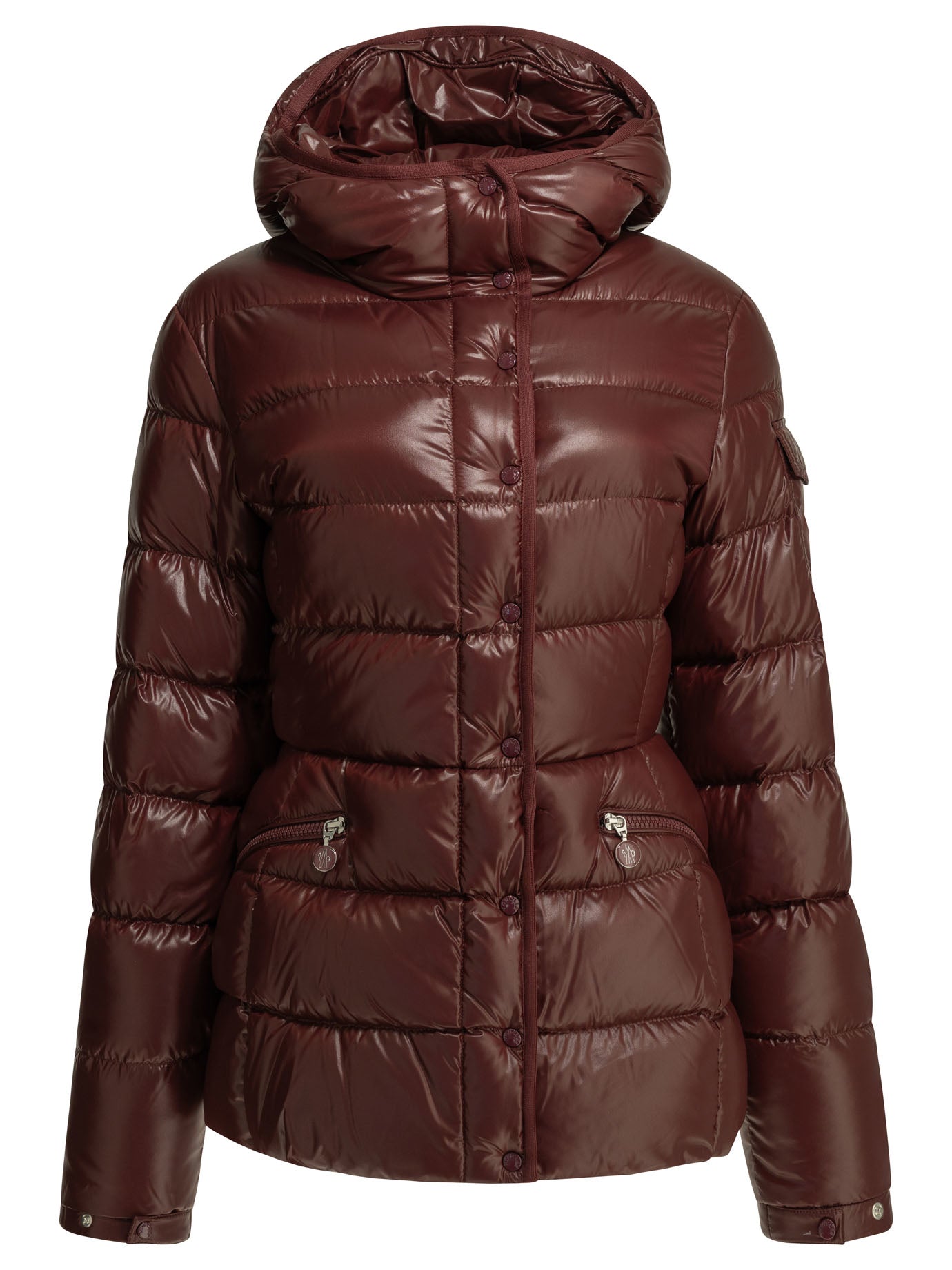 Moncler "Barante" Short Down Jacket - Bordeaux