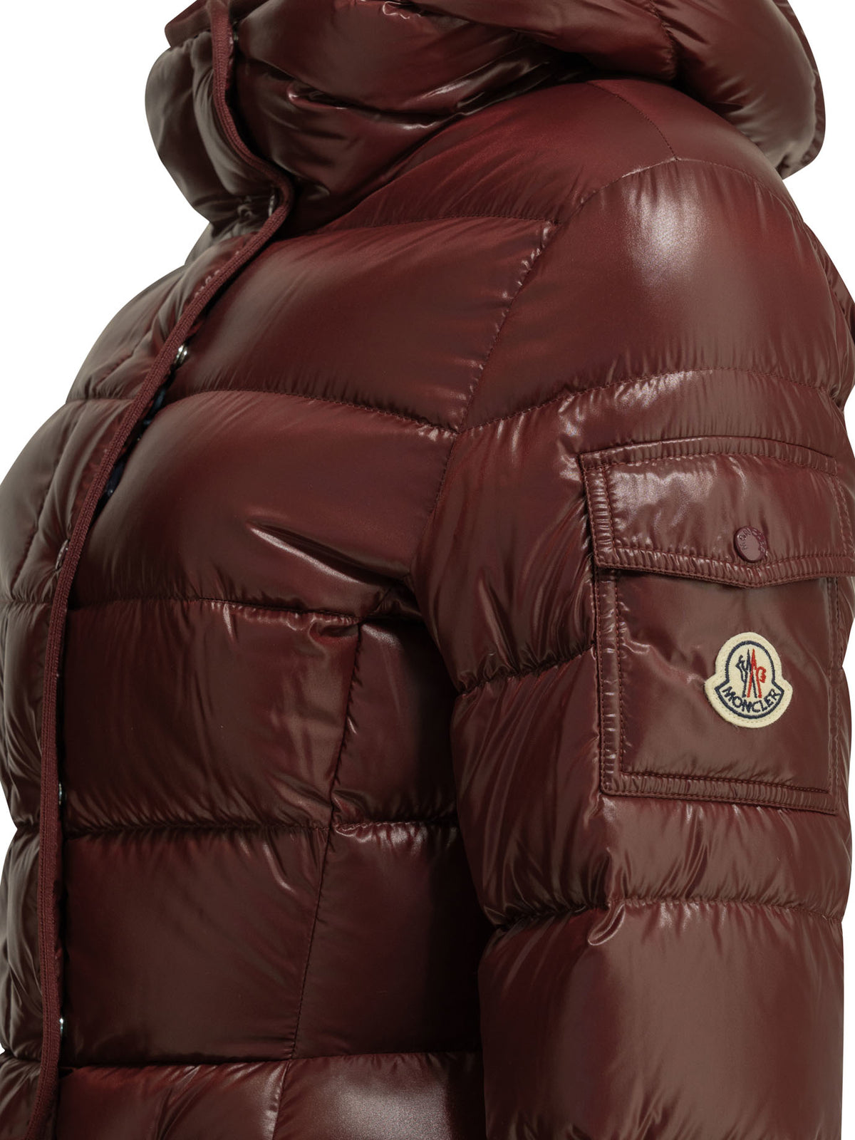 Moncler "Barante" Short Down Jacket - Bordeaux