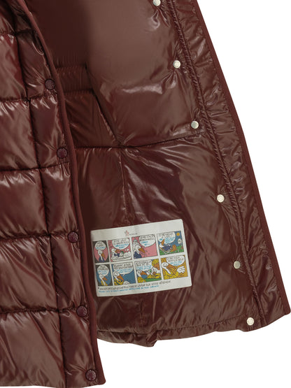 Moncler "Barante" Short Down Jacket - Bordeaux
