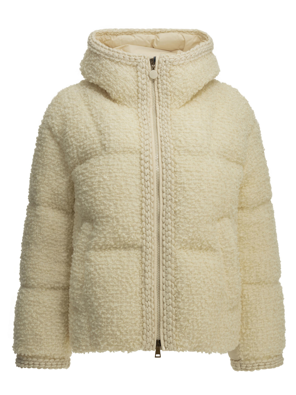 Moncler "Cristallin" Short Down Jacket - White