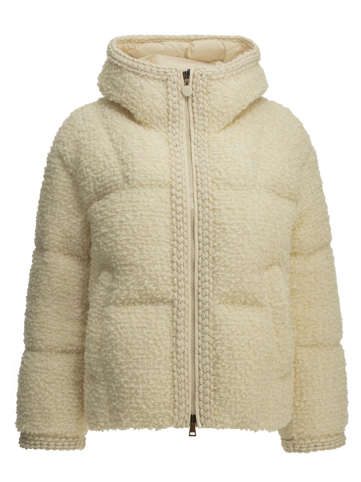 Moncler "Cristallin" Short Down Jacket - White